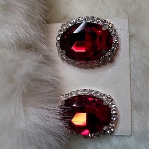 NWOT Ruby Red Earrings
